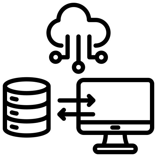 Database and cloud icon