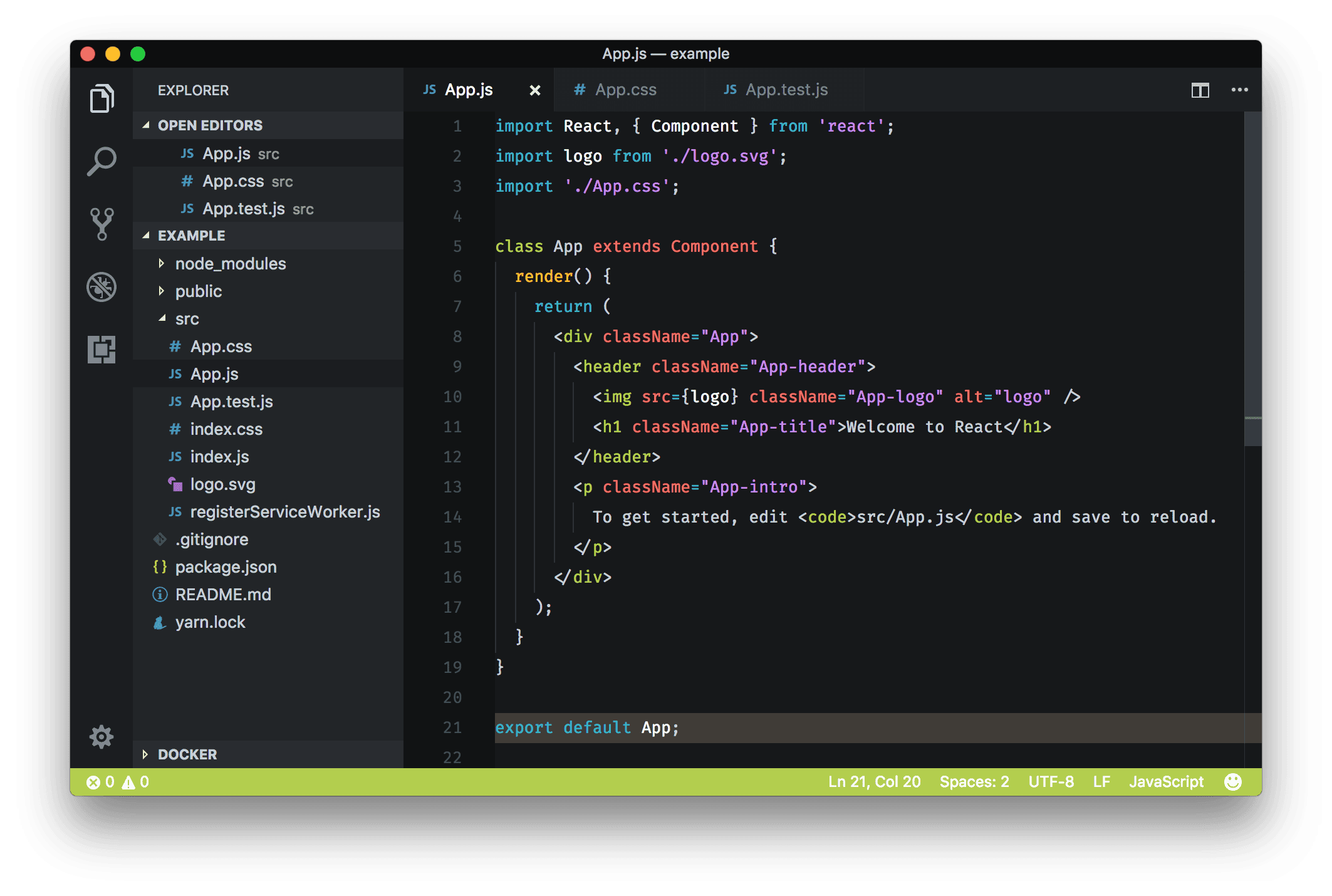 Coding screenshot